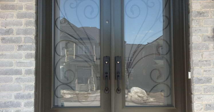 double entry door with glass