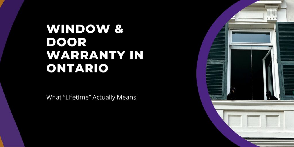 Lifetime Warranty for Window & Door Installation , Repair or Replacement